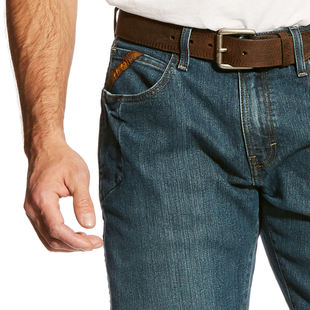 Ariat Rebar M4 Relaxed DuraStretch Basic Boot Cut Jeans – Carbine, detail