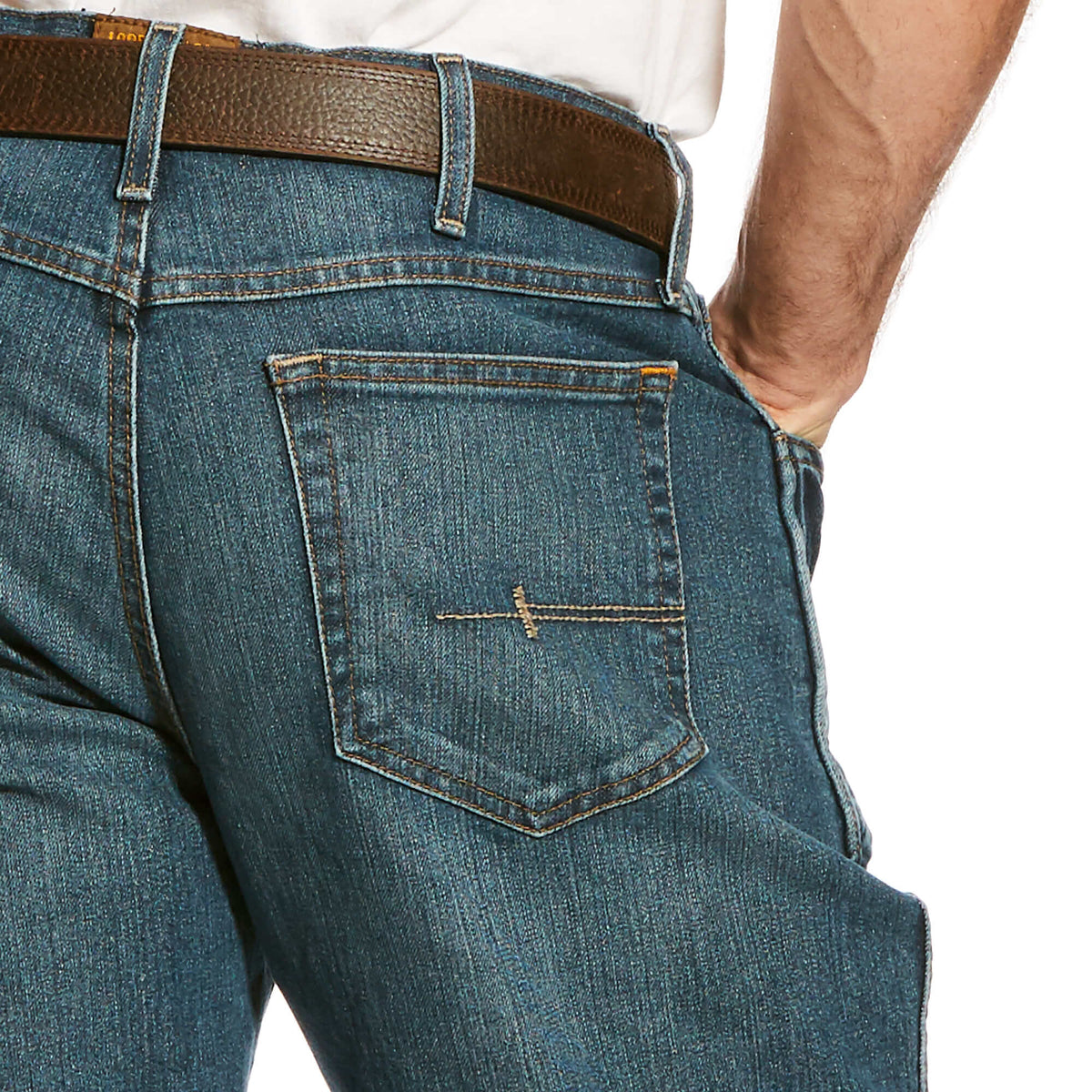 Ariat Rebar M4 Relaxed DuraStretch Basic Boot Cut Jeans – Carbine, pocket