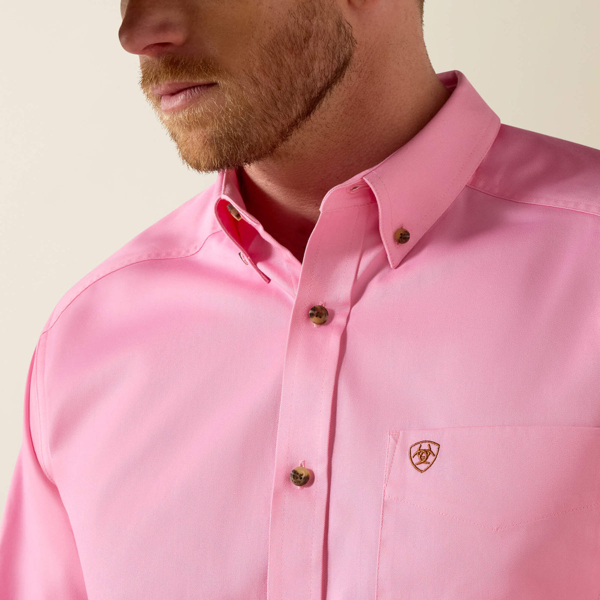 Ariat Solid Twill Classic Fit Shirt in Prism Pink