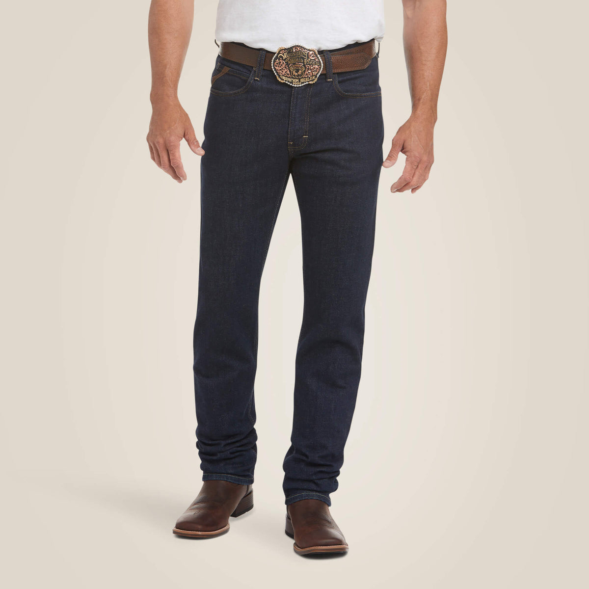 Ariat M1 Vintage Stretch Legacy Stackable Straight Leg Jeans – Abraded Rinse, front