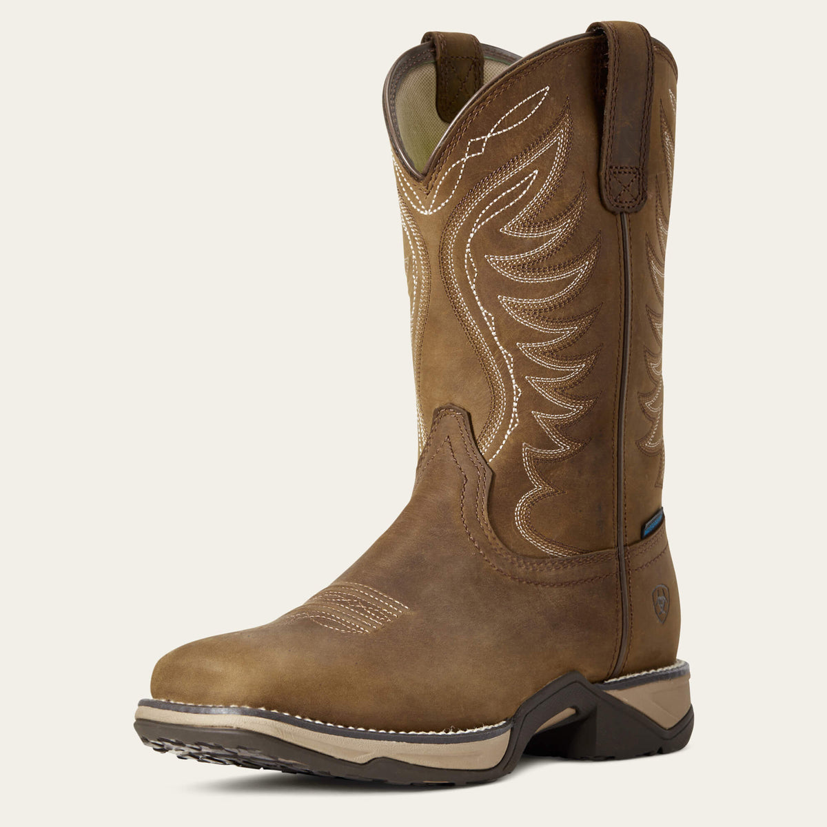 Ariat Anthem Waterproof Western Boot Distressed Brown - 3/4 front