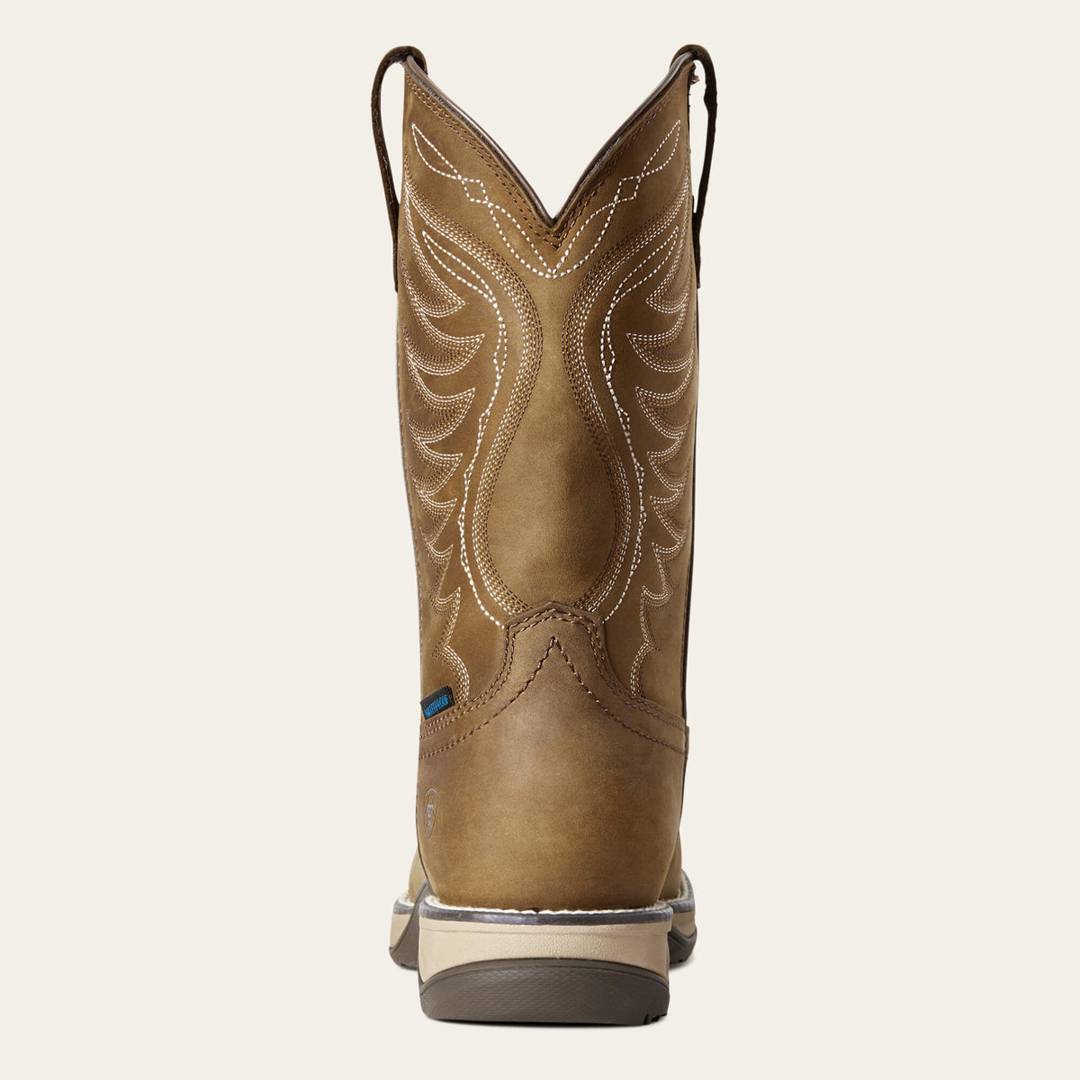 Ariat Anthem Waterproof Western Boot Distressed Brown - heel