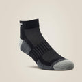 Ariat AriatTEK High Performance Quarter Crew Socks 3-Pack – Black, front