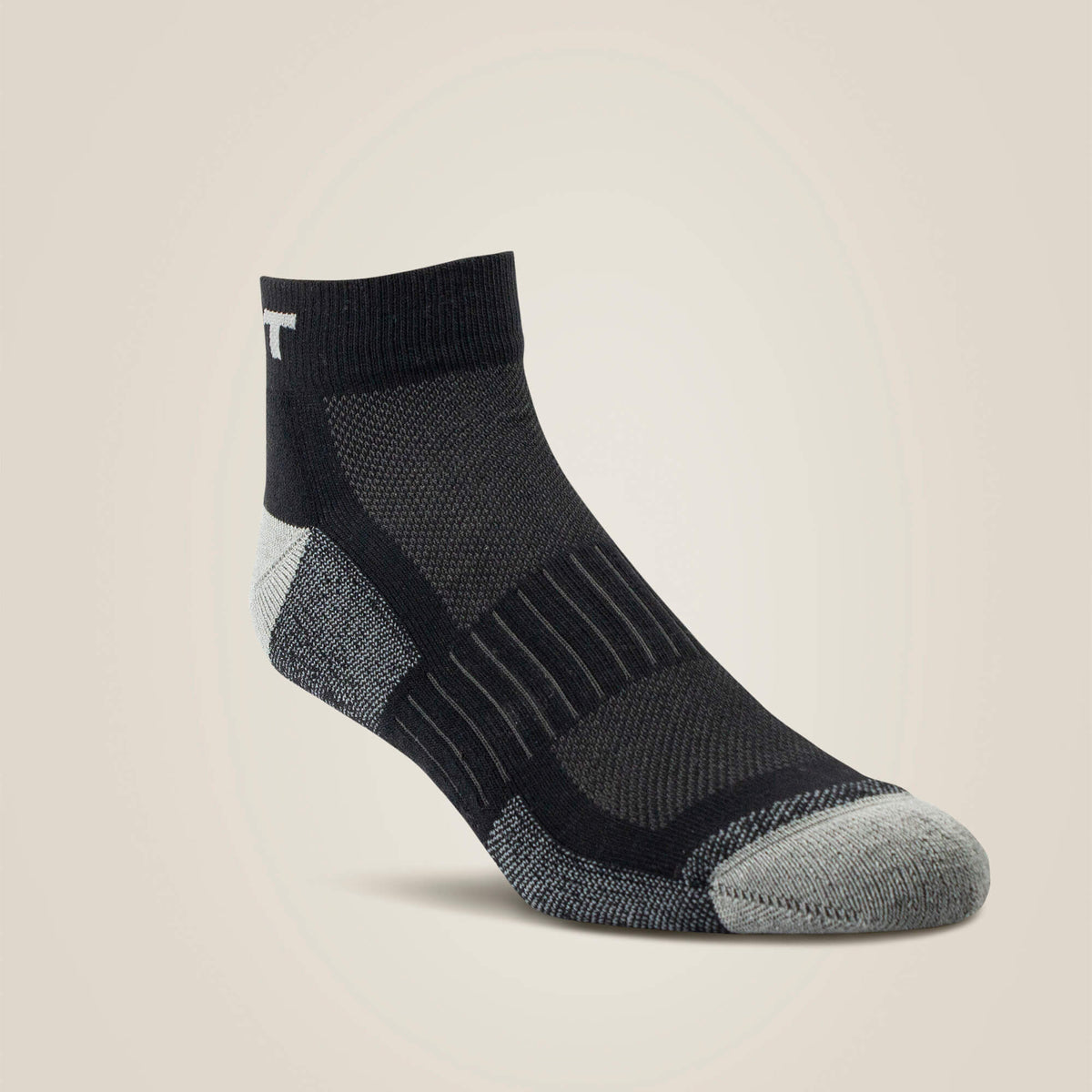 Ariat AriatTEK High Performance Quarter Crew Socks 3-Pack – Black, front
