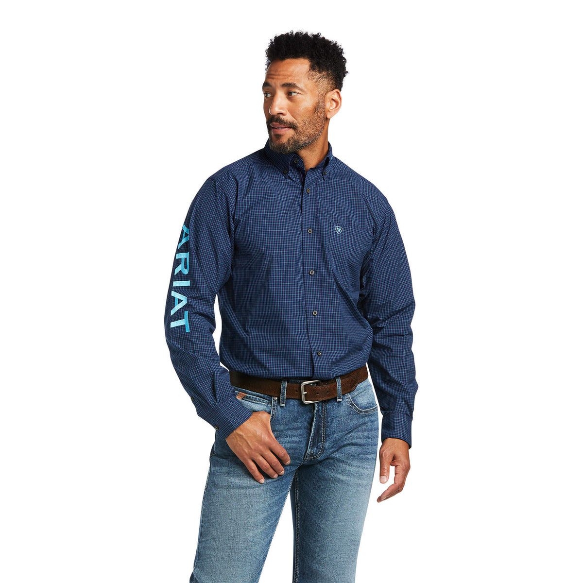 Ariat Pro Series Team Sully Fitted Shirt in Navy