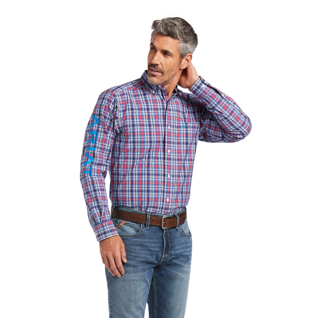 Ariat Pro Series Team Brandon Fitted Shirt in Blue Depths