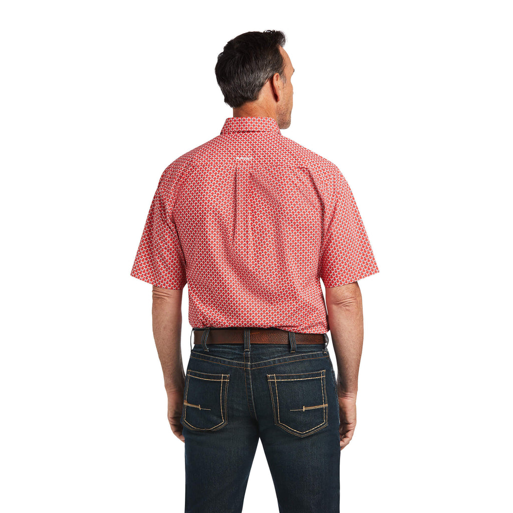 Ariat Tyron Fitted Short Sleeve Shirt in Poppies