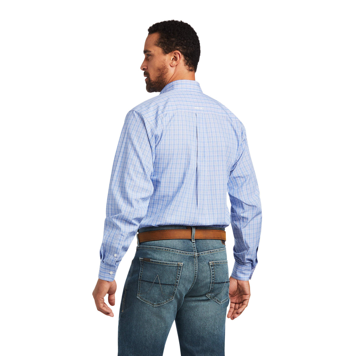 Ariat Wrinkle Free Noah Fitted Shirt in Strong Blue