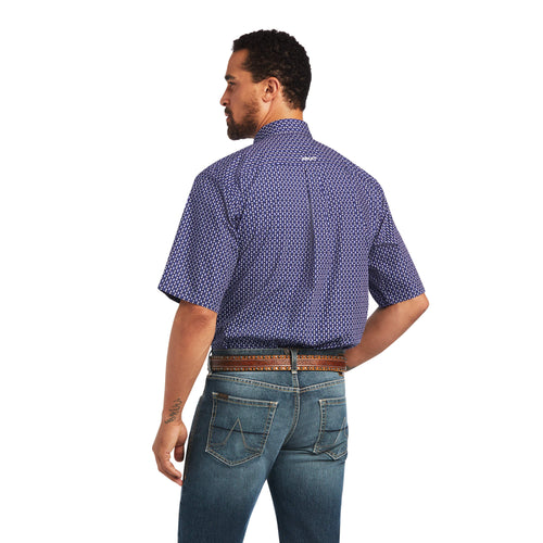 Ariat Izaak Classic Fit Short Sleeve Shirt in Nocturnal Blue