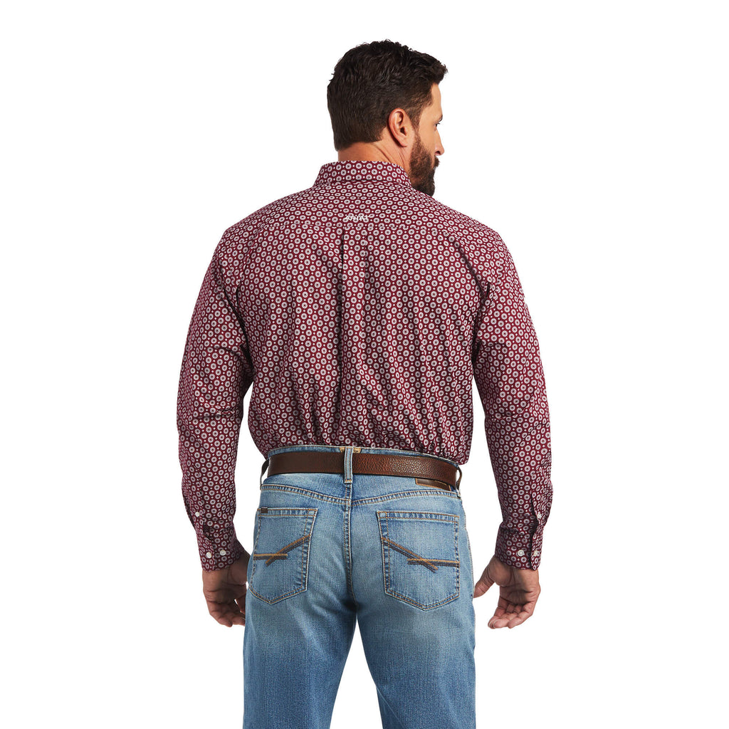Ariat Team Rhodes Classic Fit Shirt in Dark Redwood