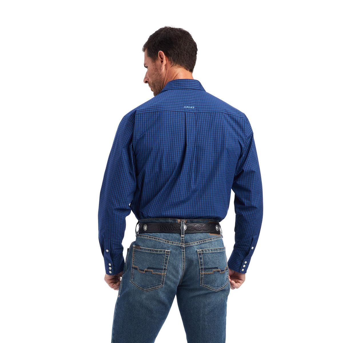 Ariat Pro Series Nelson Classic Fit Snap Shirt in Maritime Blue