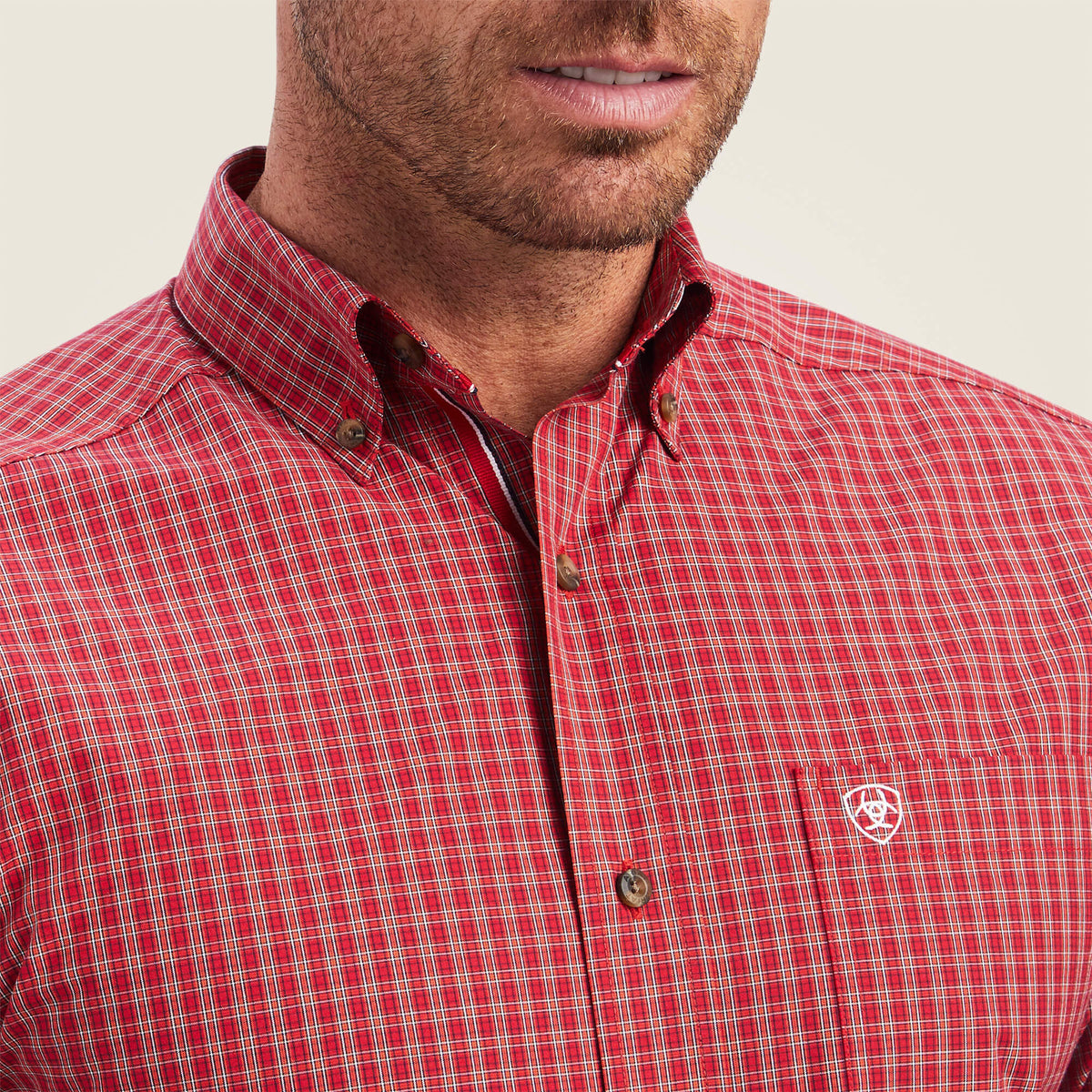 Ariat Pro Series Norwell Fitted Shirt in Tango Red