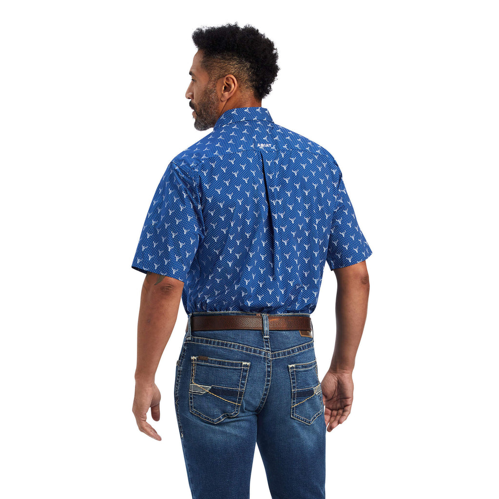 Ariat Jai Classic Fit Short Sleeve Shirt in Royal Sapphire
