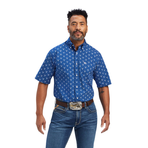 Ariat Jai Classic Fit Short Sleeve Shirt in Royal Sapphire
