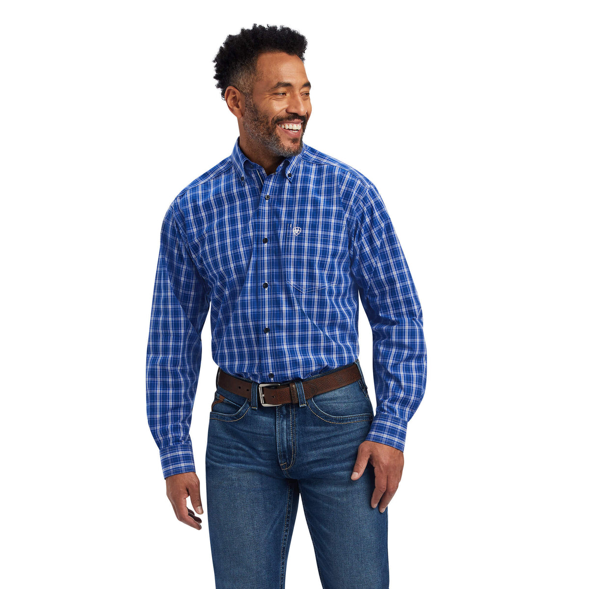 Ariat Pro Series Boone Classic Fit Shirt in Classic Blue