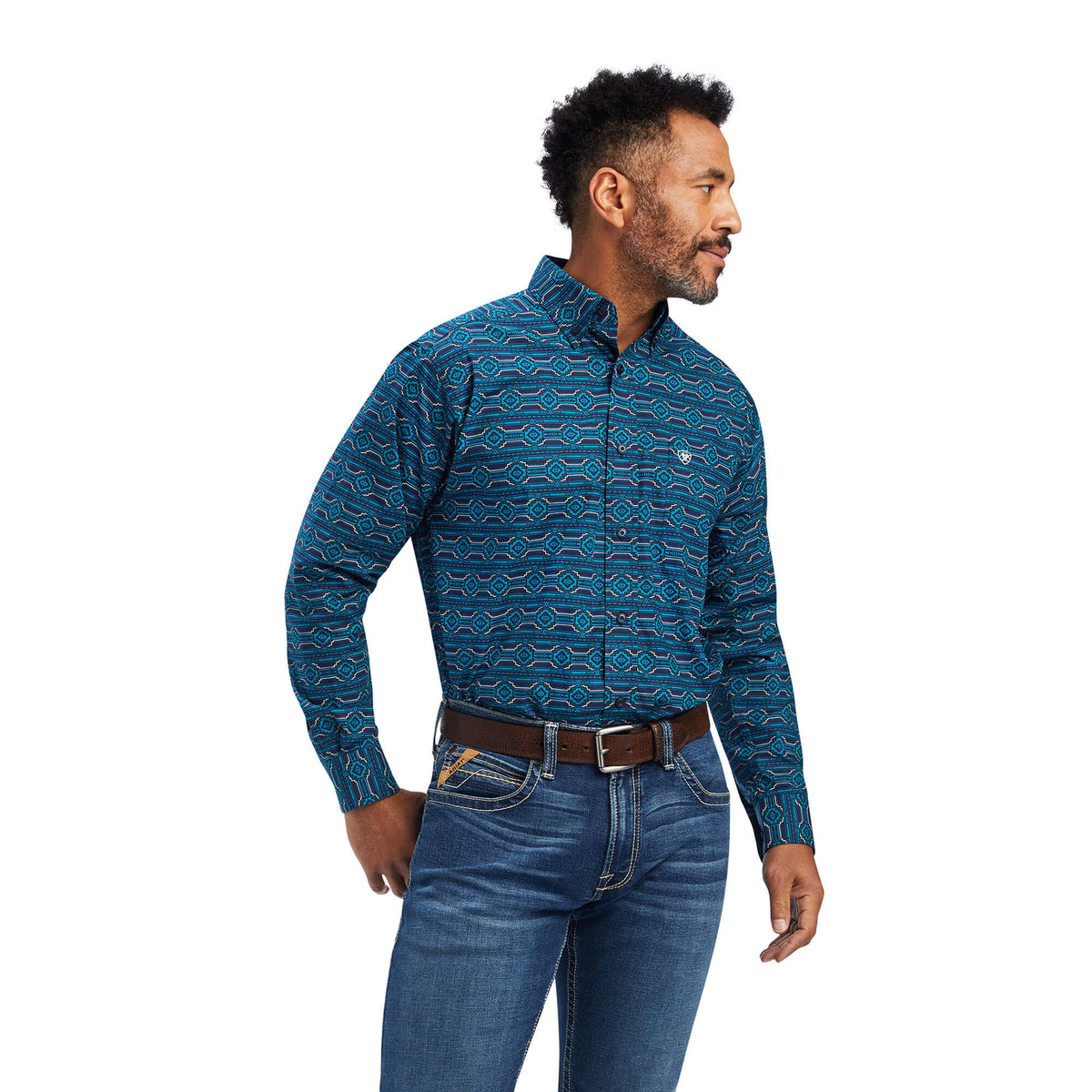 Ariat Braylen Classic Fit Shirt in Estate Blue