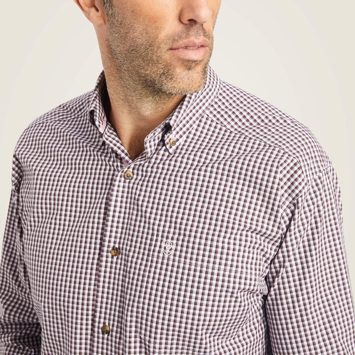 Ariat Pro Series Francis Classic Fit Shirt in Claret