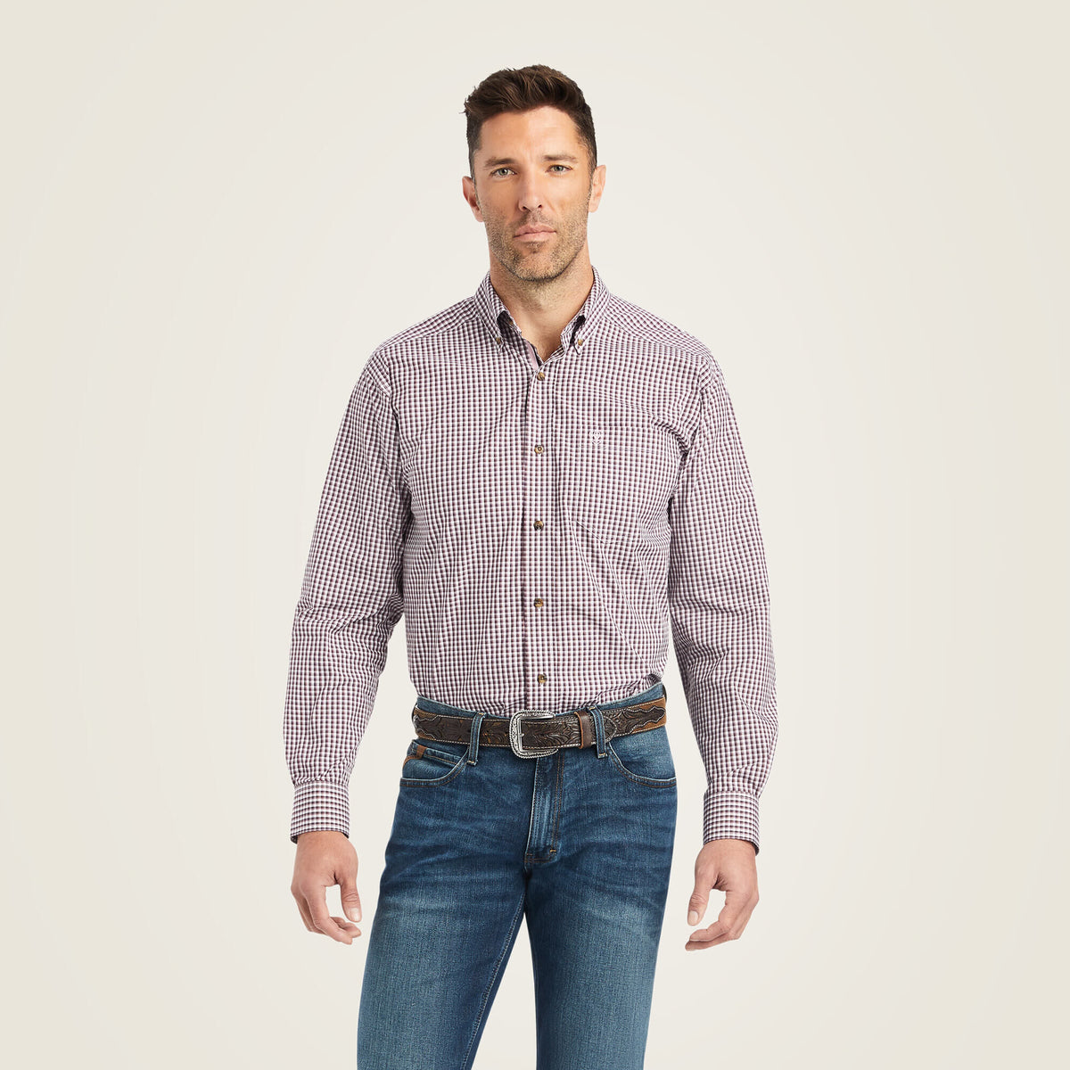 Ariat Pro Series Francis Classic Fit Shirt in Claret