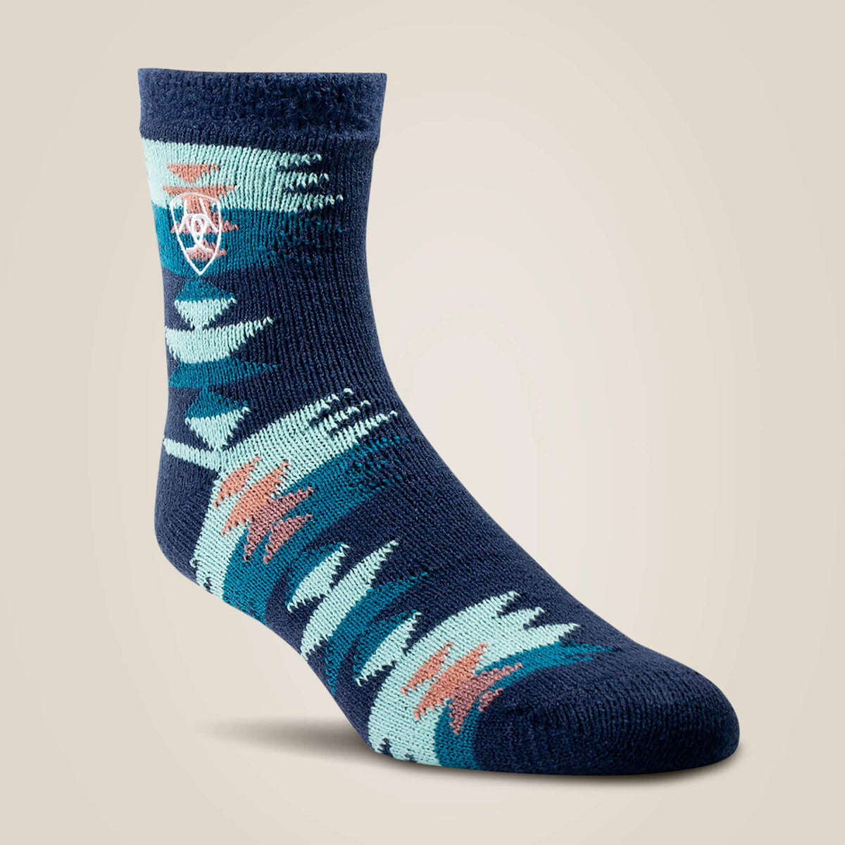 Ariat Cozy Aloe-Infused House Socks 2-Pack – Celestial Blue, detail