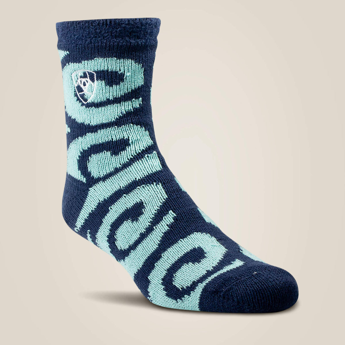Ariat Cozy Aloe-Infused House Socks 2-Pack – Celestial Blue, detail