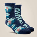 Ariat Cozy Aloe-Infused House Socks 2-Pack – Celestial Blue, front