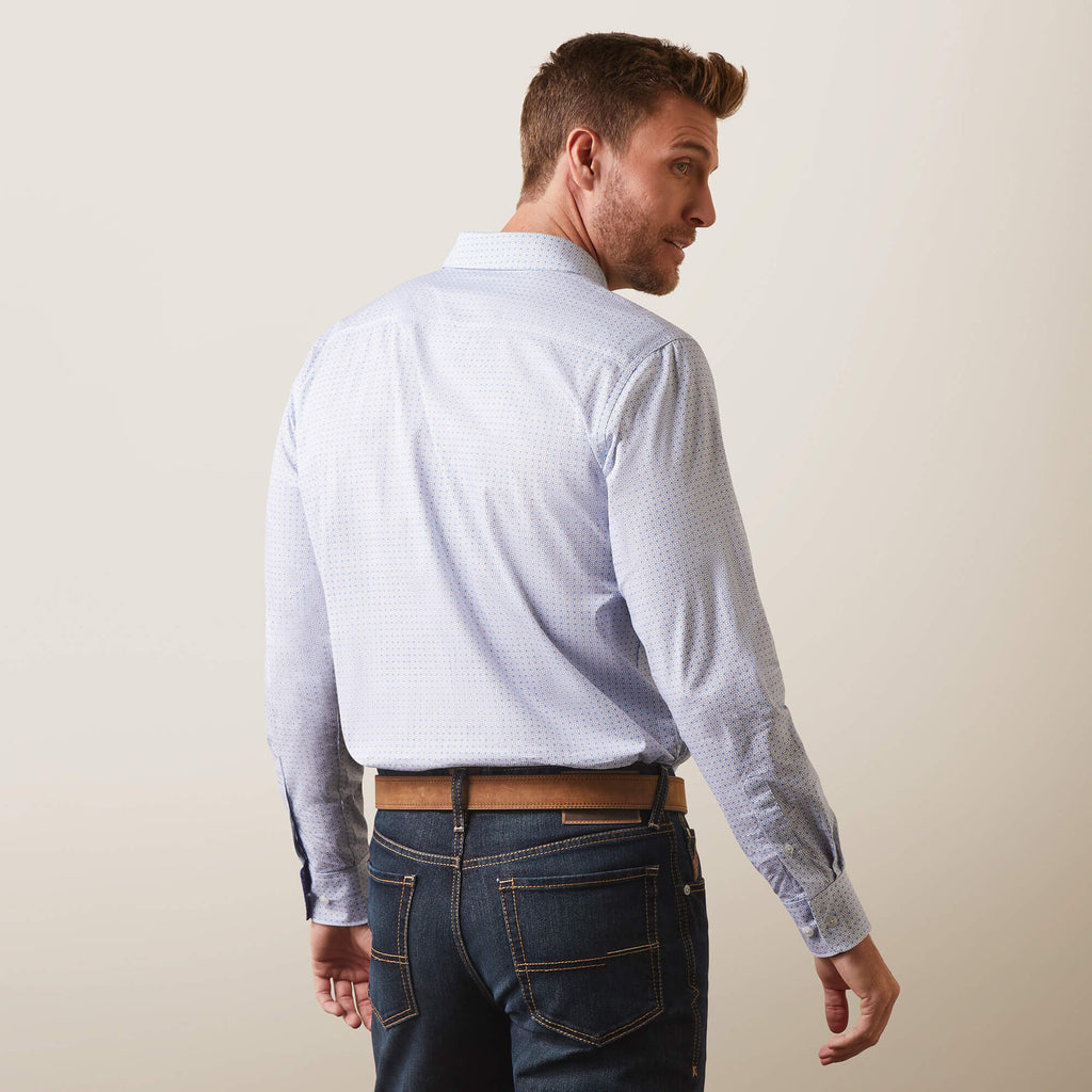 Ariat Medallion Stretch Modern Fit Shirt in White