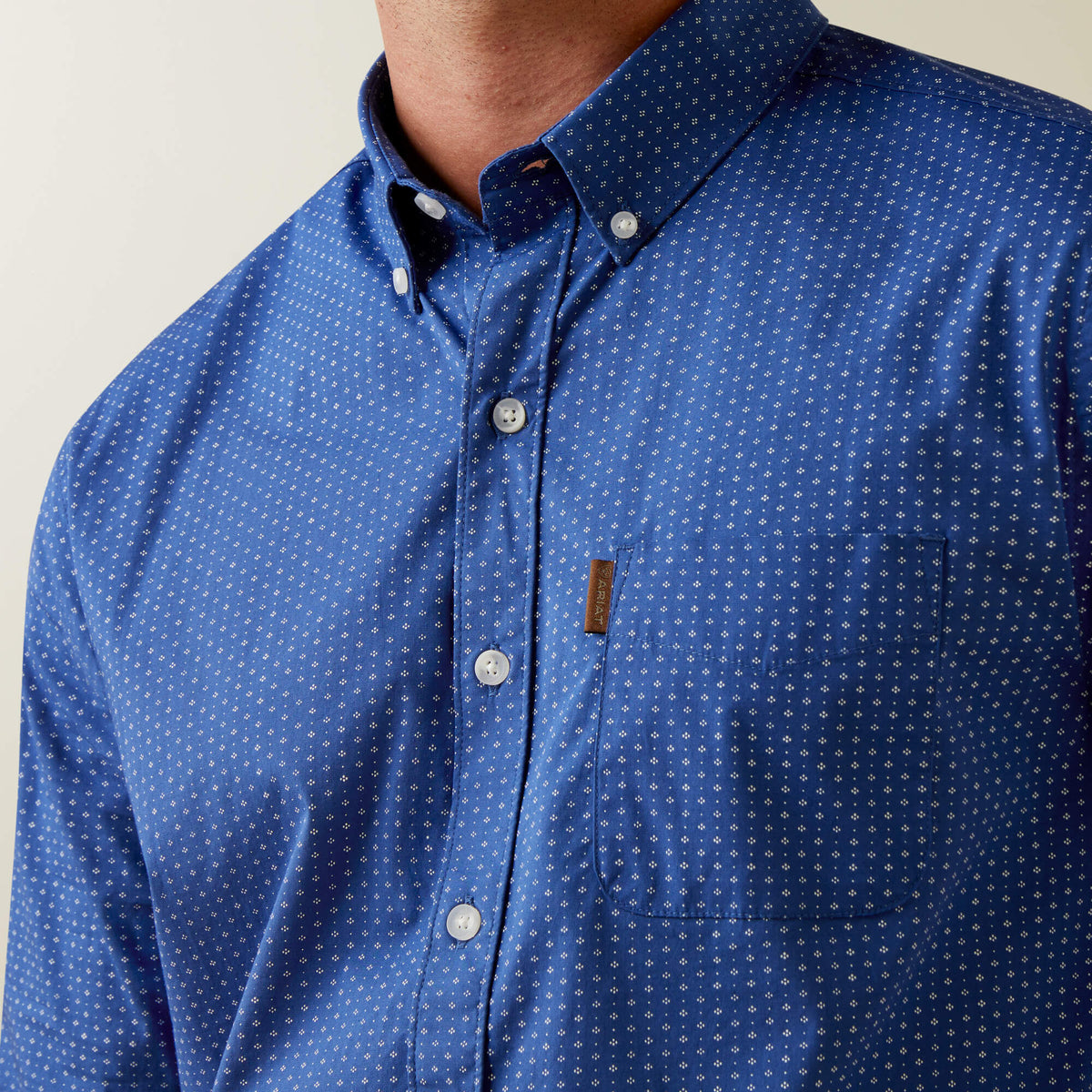 Ariat Ditsy Stretch Modern Fit Shirt in Blue
