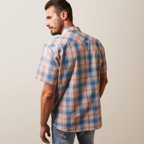 Ariat Hadrian Retro Fit Short Sleeve Shirt in Blue Heaven