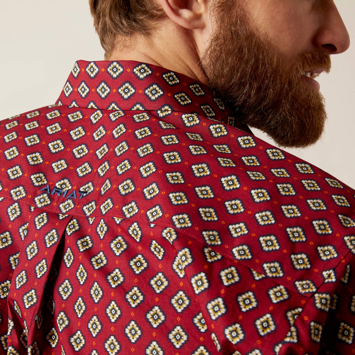 Ariat Wrinkle Free Kyler Fitted Shirt in Biking Red