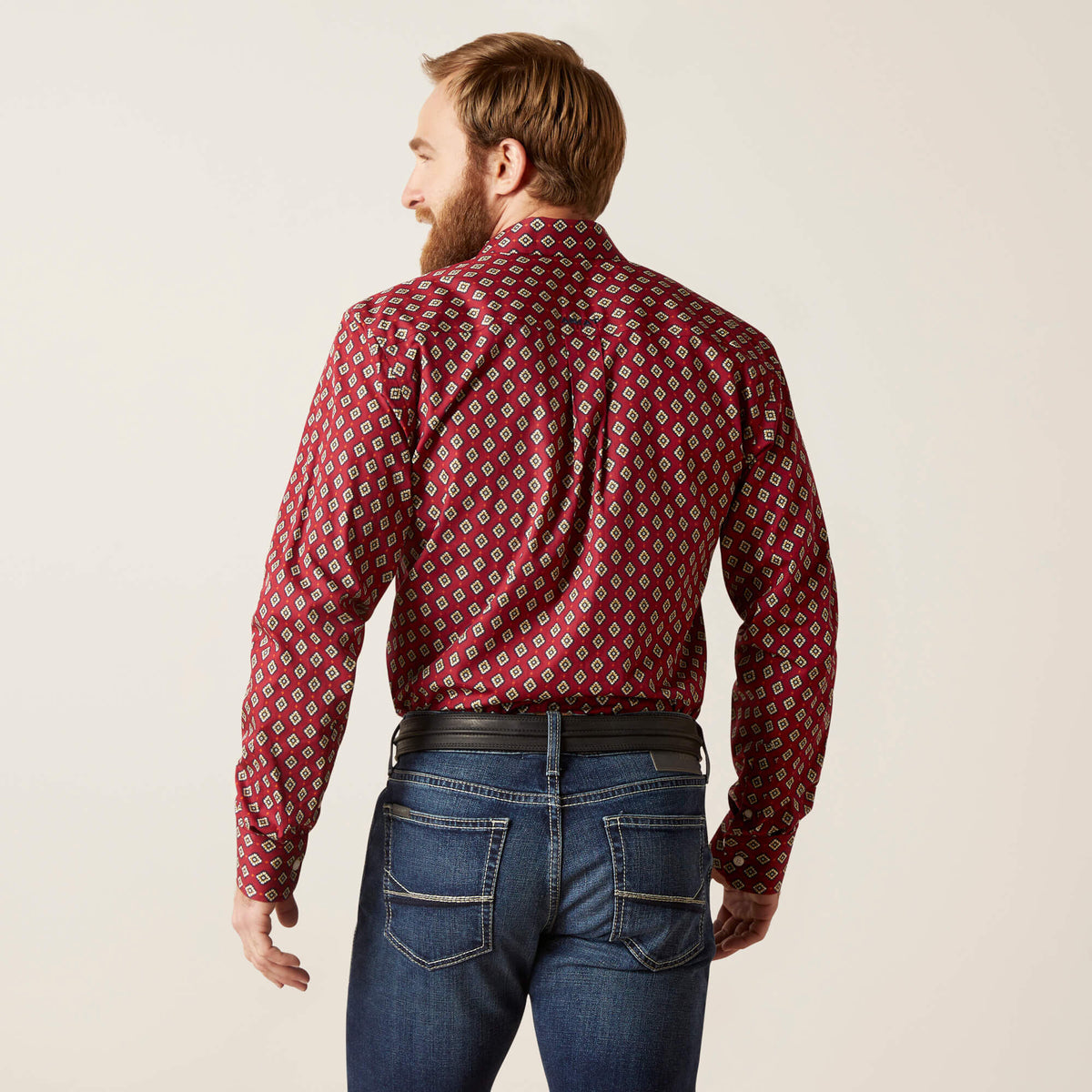 Ariat Wrinkle Free Kyler Fitted Shirt in Biking Red