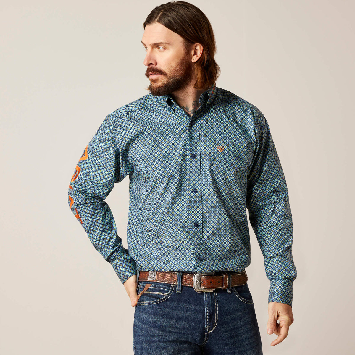 Ariat Team Walton Classic Fit Shirt in Moonlit Ocean