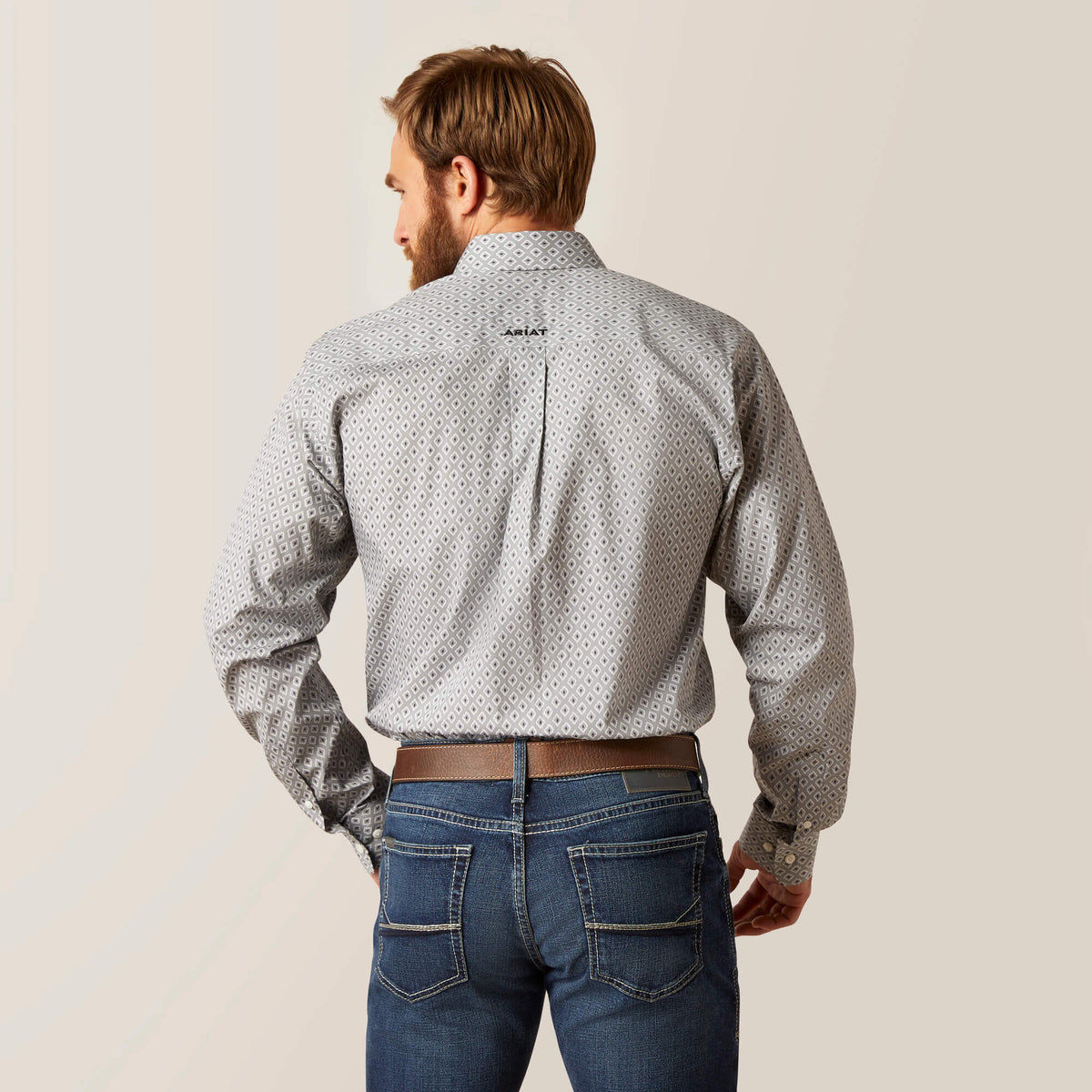 Ariat Wrinkle Free Val Fitted Shirt in Eileen Gray