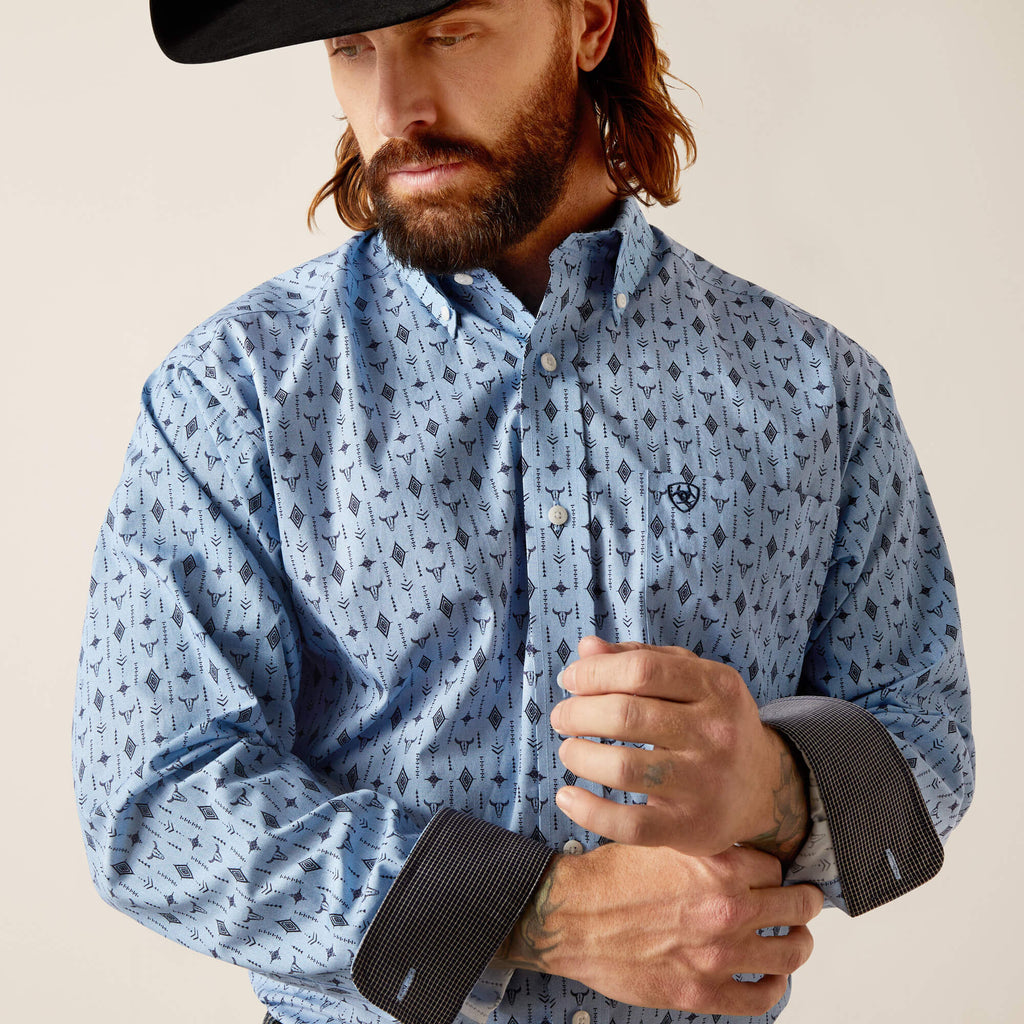Ariat Wrinkle Free Kyson Shirt in White