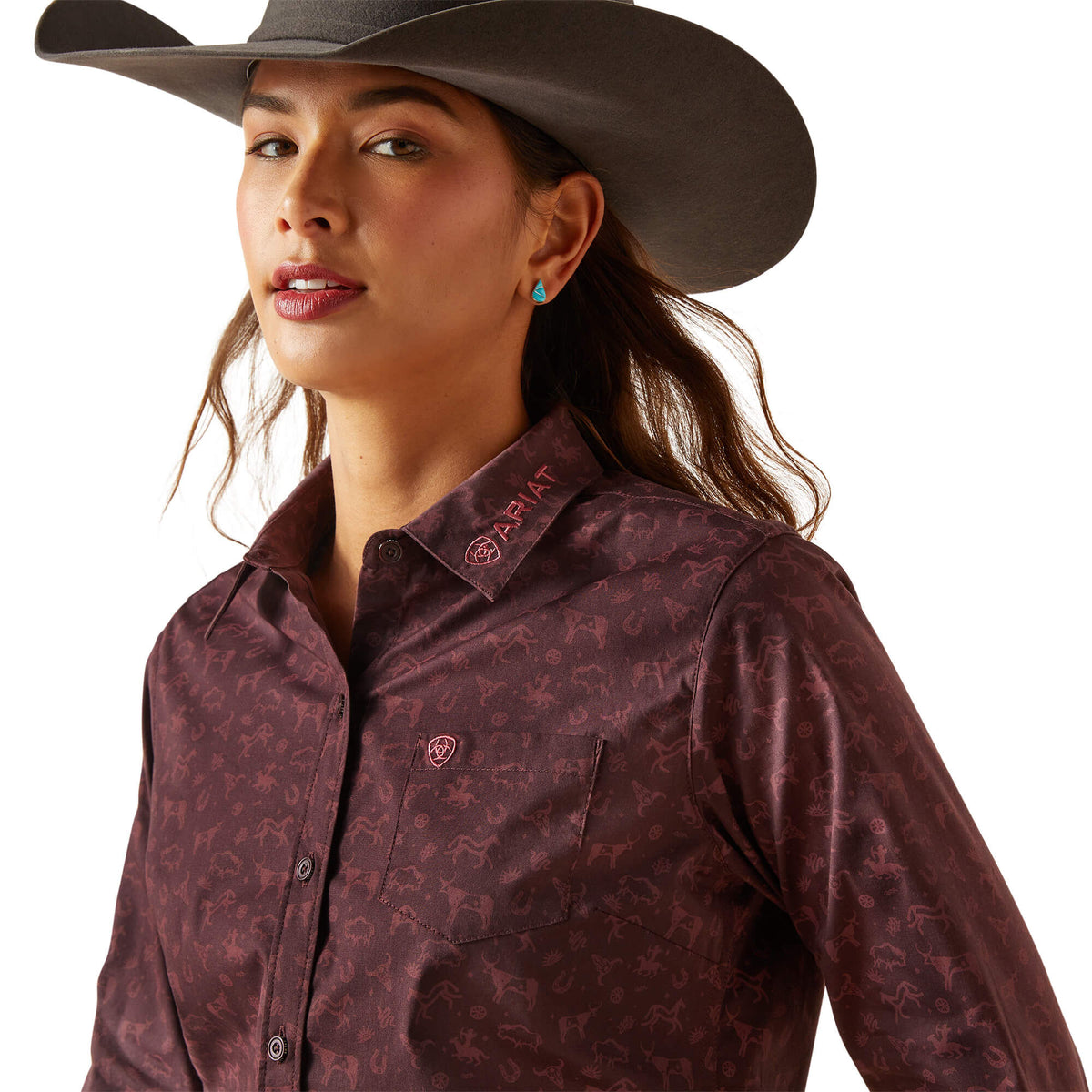 Ariat Team Kirby Stretch Shirt in Ancestry Print
