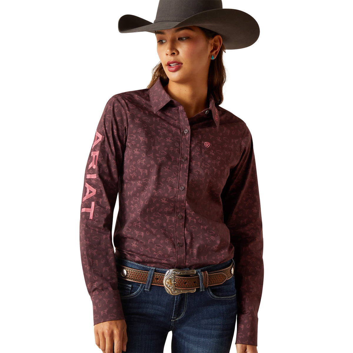 Ariat Team Kirby Stretch Shirt in Ancestry Print