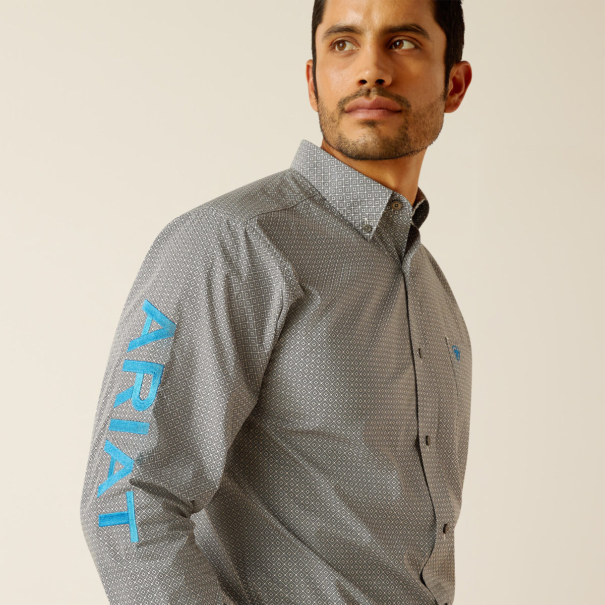 Ariat Team Gareth Fitted Shirt in Beige