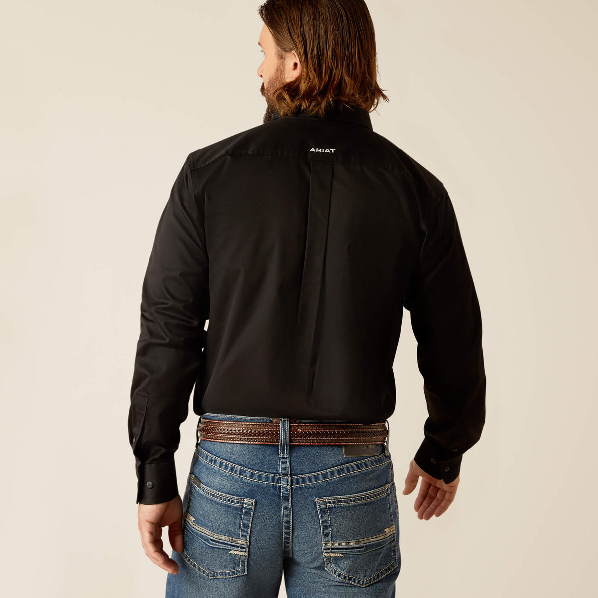 Ariat Team Logo Twill Fitted Shirt in Black