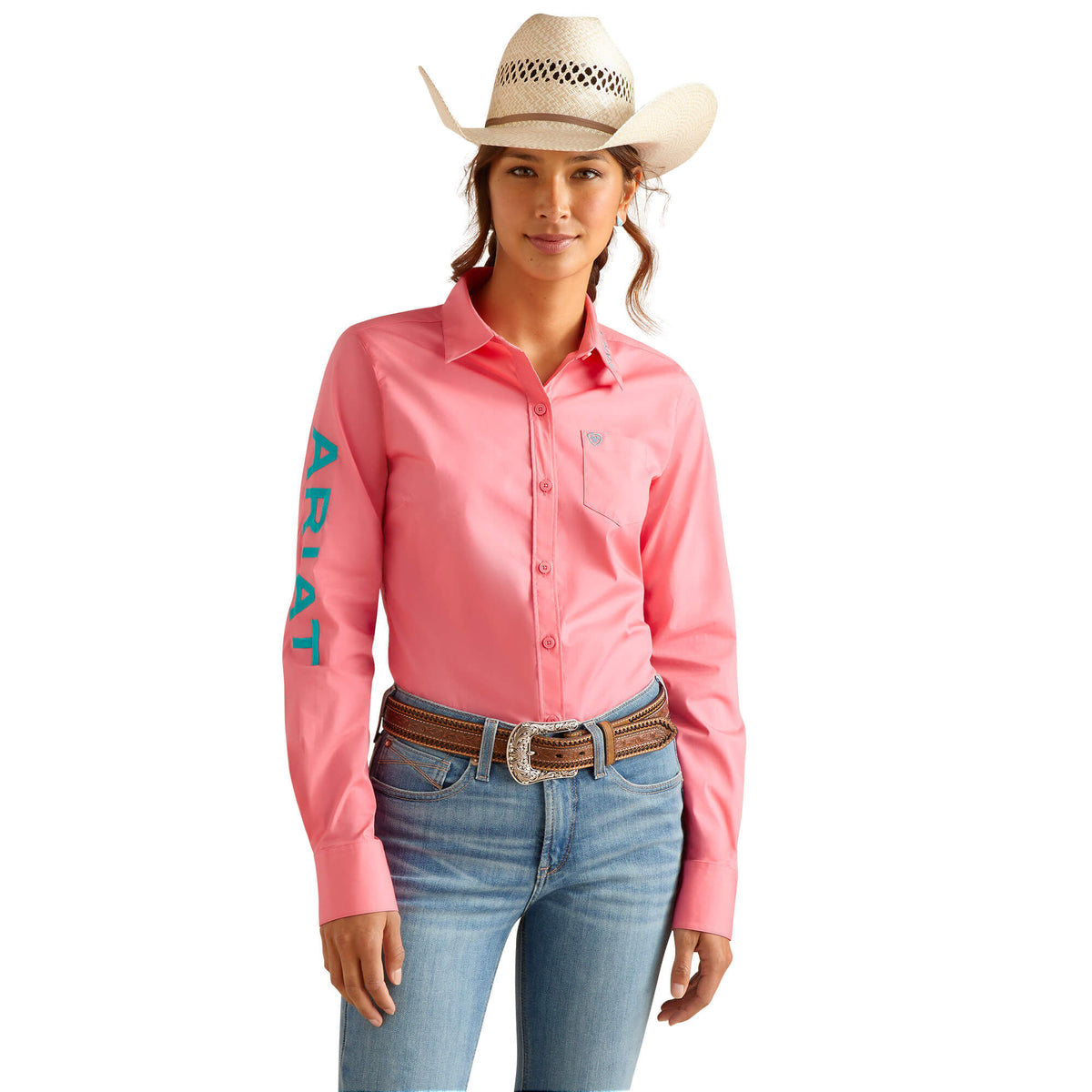 Ariat Team Kirby Stretch Shirt in Camellia Rose