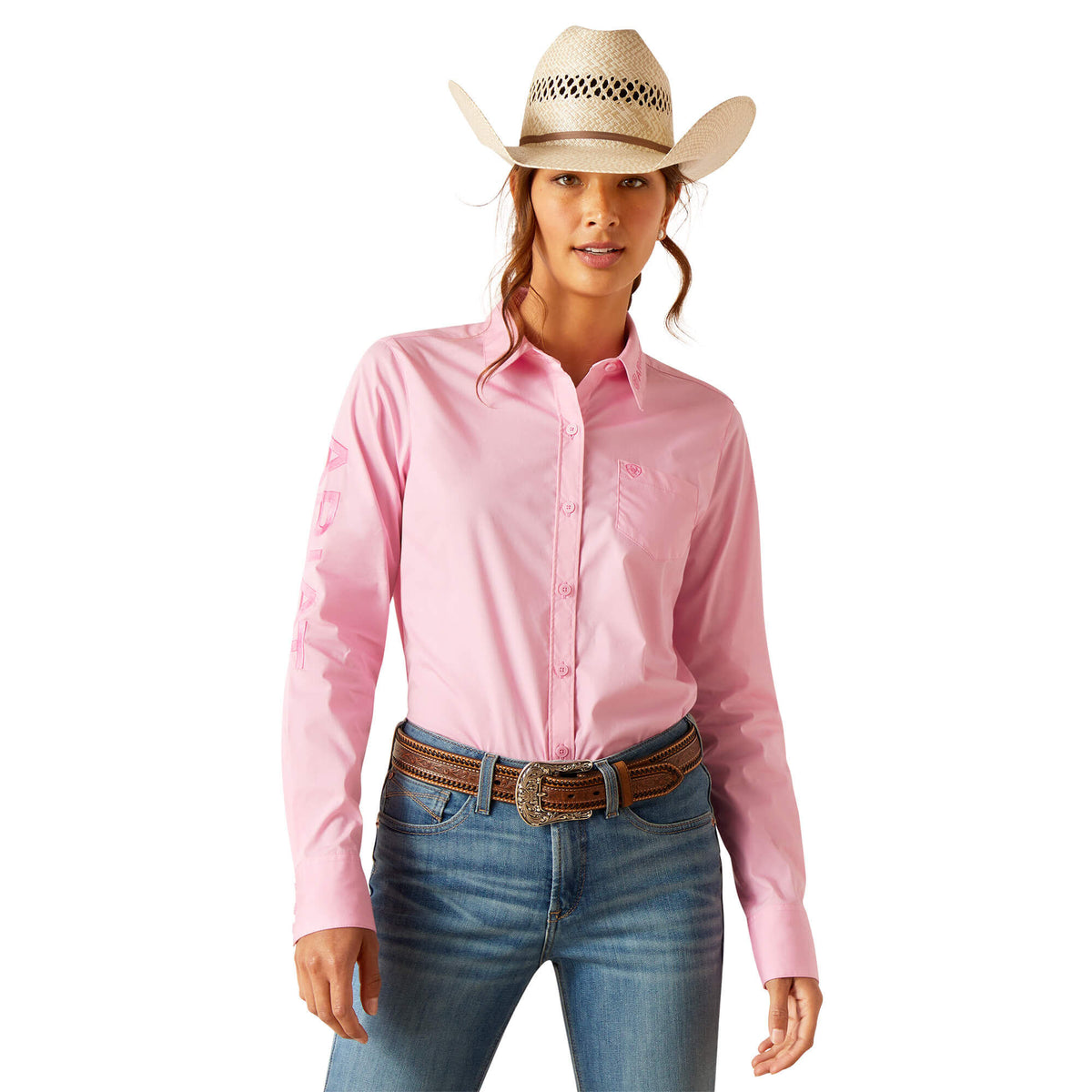 Ariat Team Kirby Stretch Shirt in Prism Pink
