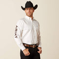 Ariat Team Logo Twill Long Sleeve Classic Fit Shirt in White