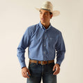 Ariat Wrinkle Free Solid Pinpoint Oxford Classic Fit Shirt in Mazarine Blue