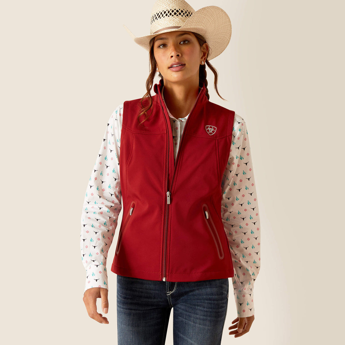 Ariat New Team Softshell Vest in Sun-Dried Tomato
