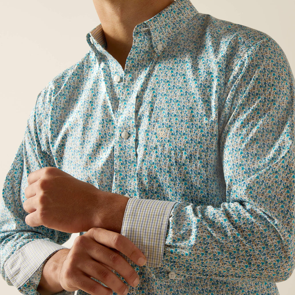 Ariat Wrinkle Free Kellen Fitted Shirt in Blue