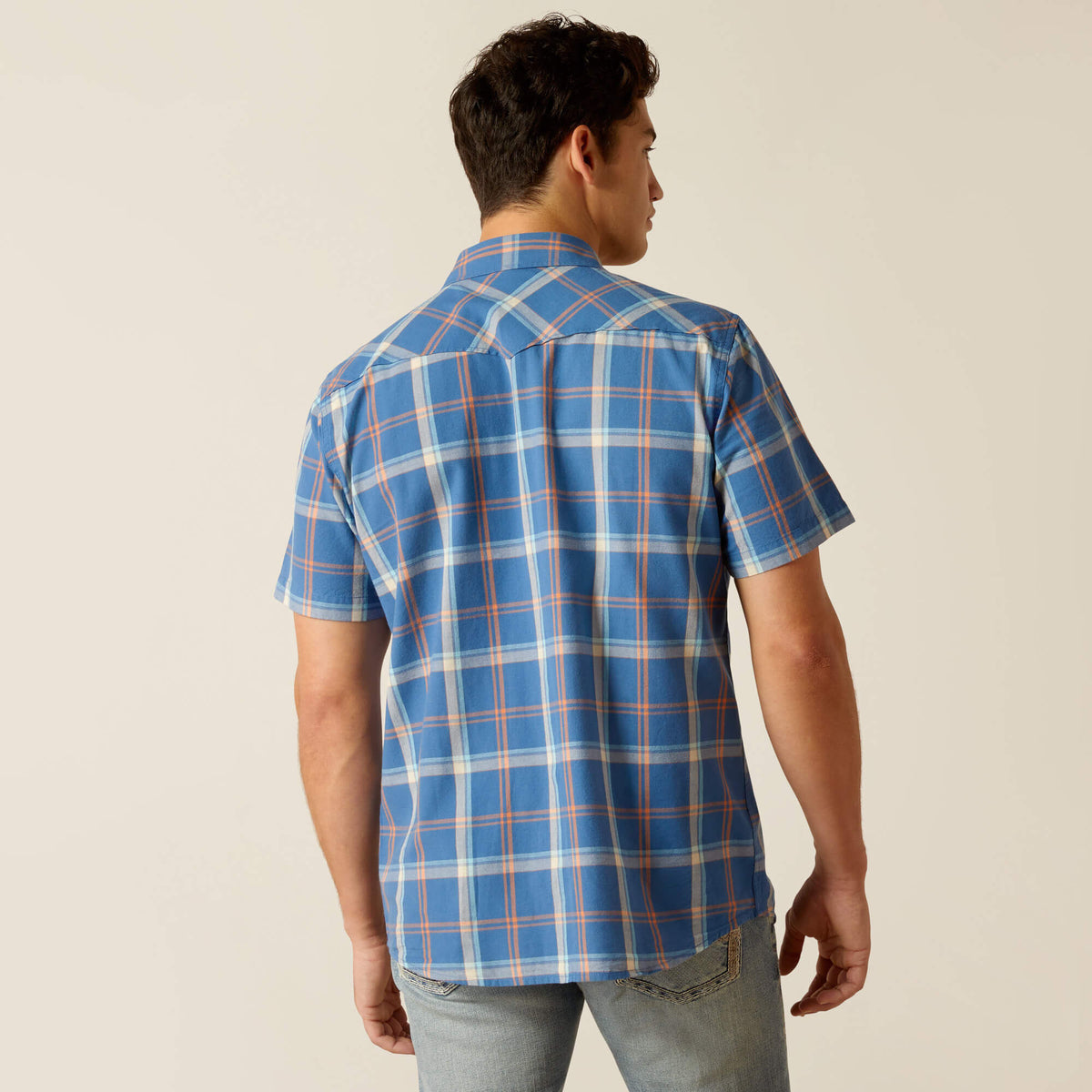 Ariat Hogany Retro Fit Short Sleeve Shirt in Blue Ridge