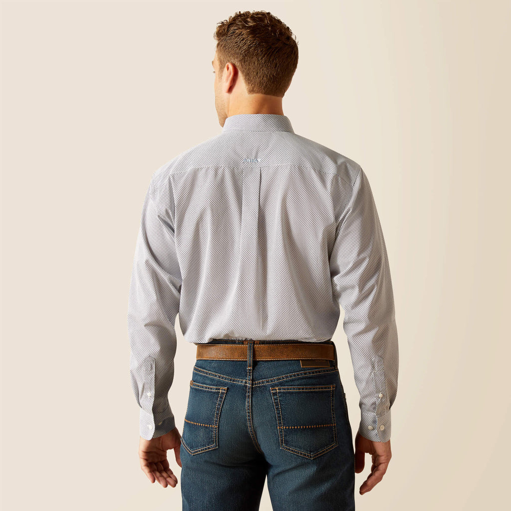 Ariat Wrinkle Free Wes Classic Fit Shirt in Peacoat