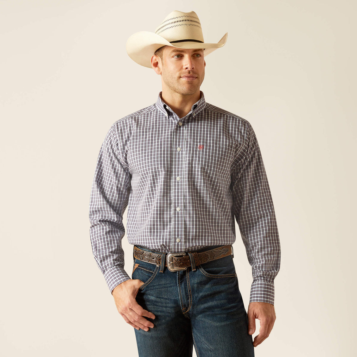 Ariat Wrinkle Free Walker Classic Fit Shirt in Skyway
