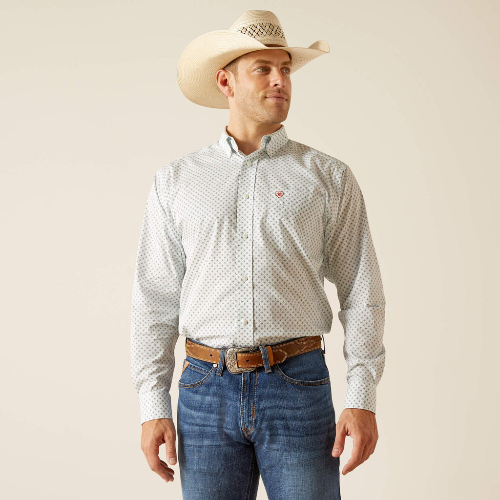 Ariat Wrinkle Free Irving Classic Fit Shirt in White