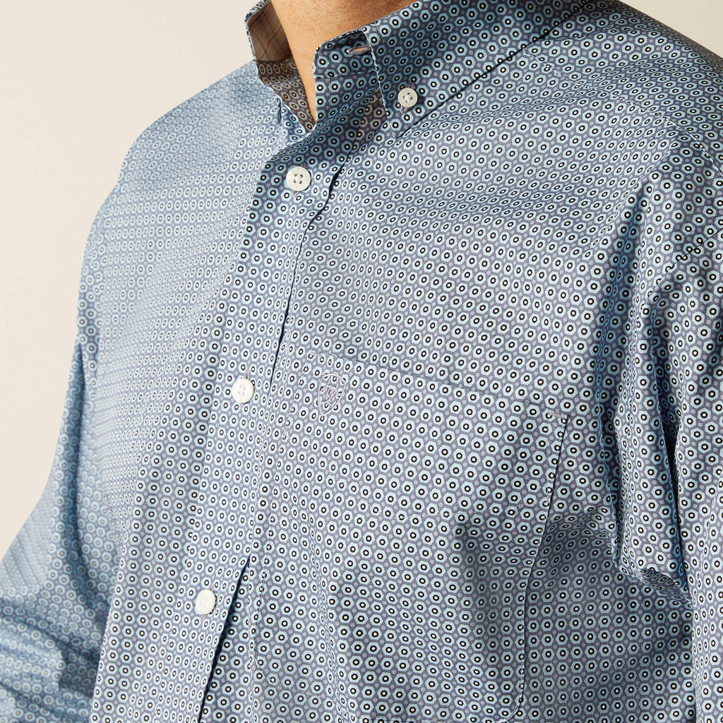 Ariat Wrinkle Free Leonard Classic Fit Shirt in Light Blue