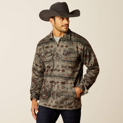 Ariat Caldwell Printed Shirt Jacket – Brindle, front