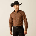 Ariat Wrinkle Free Farley Fitted Shirt in Brown